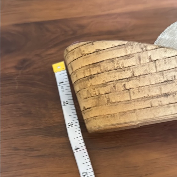 A Giannetti Italian Cork Wedge Stylish Tan Wedge Sandals Size 9 - Picture 8 of 8